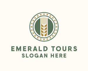 Wheat Farm Badge logo design