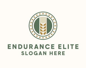 Wheat Farm Badge logo design