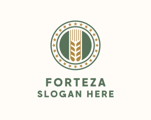 Wheat Farm Badge logo design