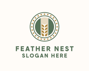 Wheat Farm Badge logo design