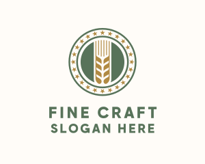 Wheat Farm Badge logo design