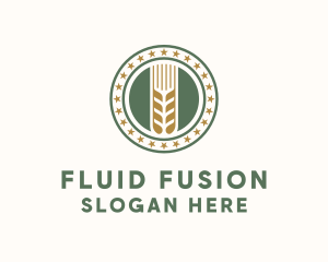 Wheat Farm Badge logo design