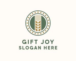 Wheat Farm Badge logo design