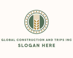 Produce - Wheat Farm Badge logo design