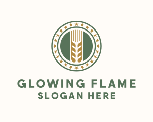 Wheat Farm Badge logo design