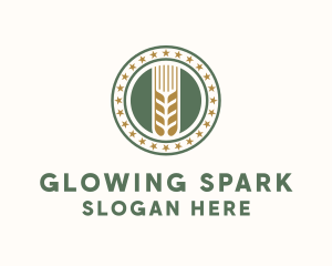 Wheat Farm Badge logo design