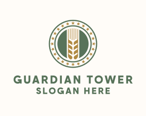 Wheat Farm Badge logo design