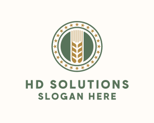 Wheat Farm Badge logo design