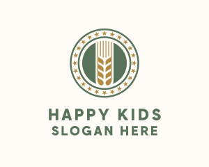 Wheat Farm Badge logo design