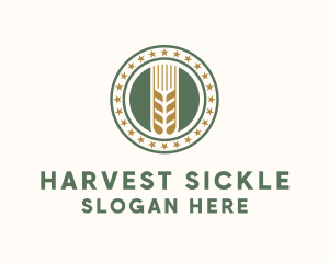 Wheat Farm Badge logo design