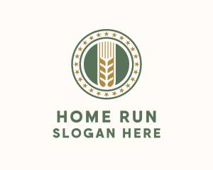 Wheat Farm Badge logo design