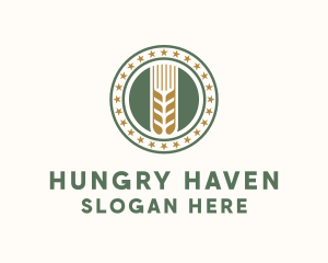 Wheat Farm Badge logo design