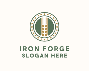 Wheat Farm Badge logo design