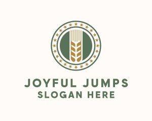 Wheat Farm Badge logo design