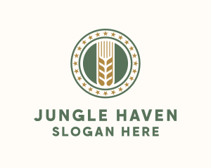 Wheat Farm Badge logo design