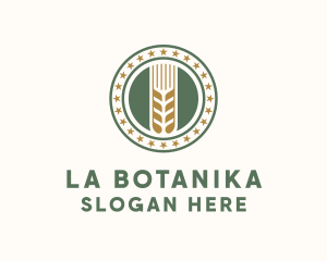 Grainery - Wheat Farm Badge logo design