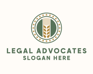 Wheat Farm Badge logo design