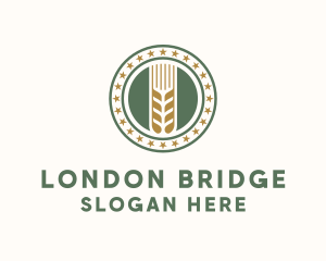 Wheat Farm Badge logo design