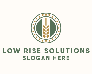 Wheat Farm Badge logo design