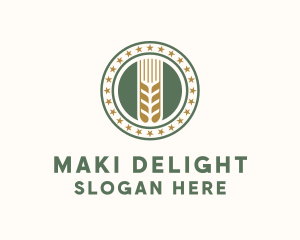 Wheat Farm Badge logo design