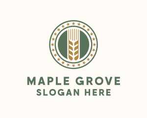 Wheat Farm Badge logo design