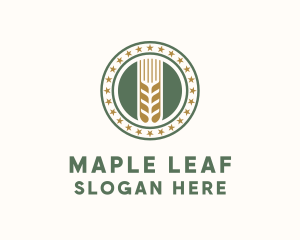 Wheat Farm Badge logo design