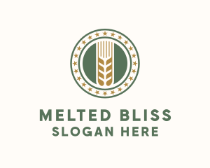 Wheat Farm Badge logo design