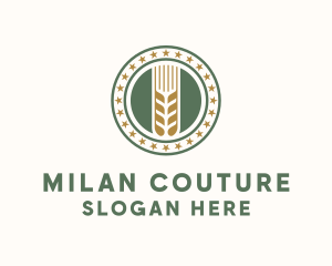 Wheat Farm Badge logo design