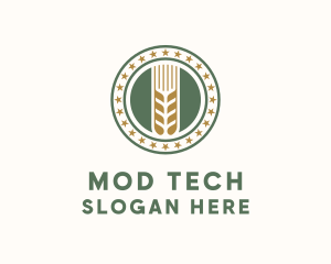 Wheat Farm Badge logo design