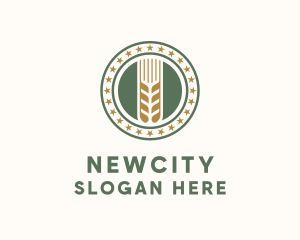 Wheat Farm Badge logo design