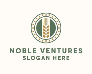 Wheat Farm Badge logo design