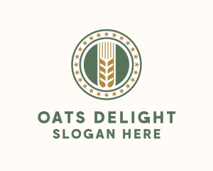 Oats - Wheat Farm Badge logo design