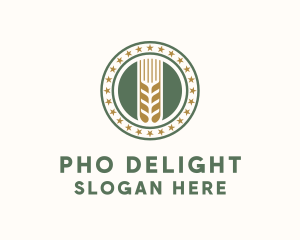 Wheat Farm Badge logo design