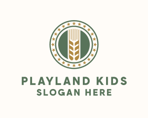 Wheat Farm Badge logo design