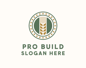 Wheat Farm Badge logo design