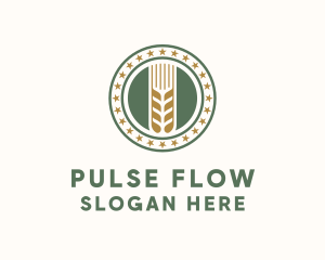 Wheat Farm Badge logo design