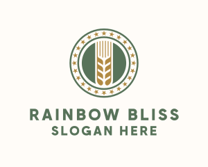 Wheat Farm Badge logo design