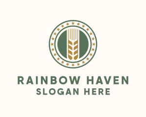 Wheat Farm Badge logo design