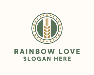 Wheat Farm Badge logo design