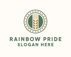 Wheat Farm Badge logo design