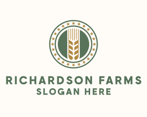 Wheat Farm Badge logo design