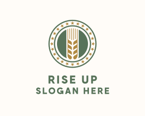 Wheat Farm Badge logo design