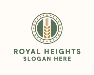 Wheat Farm Badge logo design