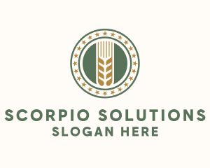 Wheat Farm Badge logo design