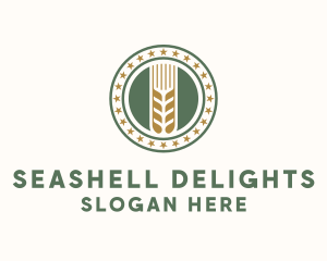 Wheat Farm Badge logo design