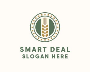 Wheat Farm Badge logo design