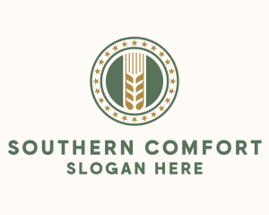 Wheat Farm Badge logo design