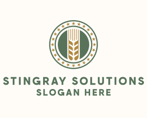 Wheat Farm Badge logo design