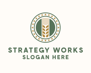 Wheat Farm Badge logo design