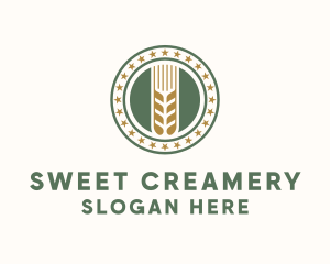 Wheat Farm Badge logo design